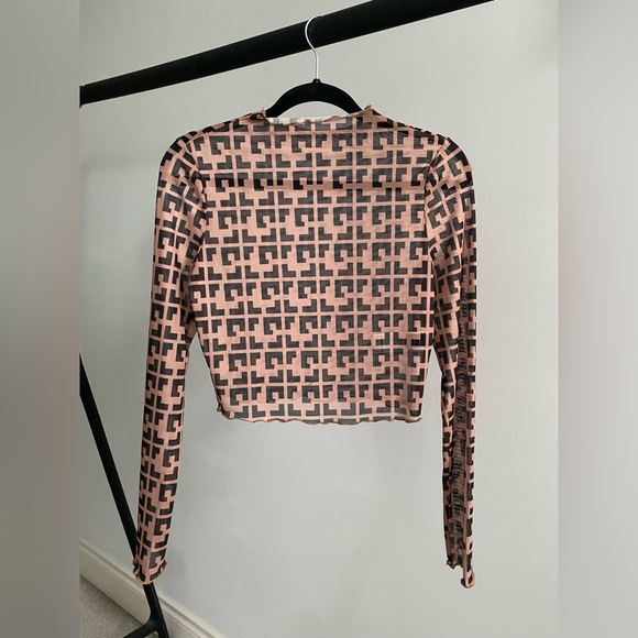 NWOT Graphic Print Lettuce Trim Crop Shirt - Picture 2 of 3